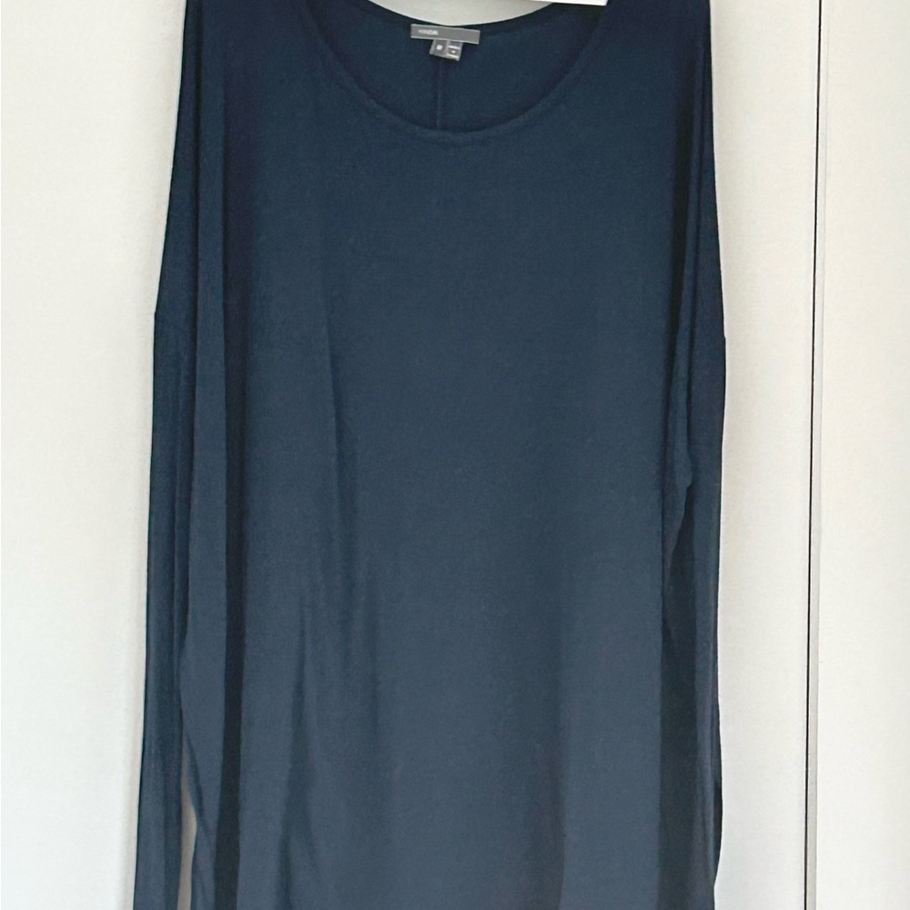 Vince Deep Blue Long Sleeve Top